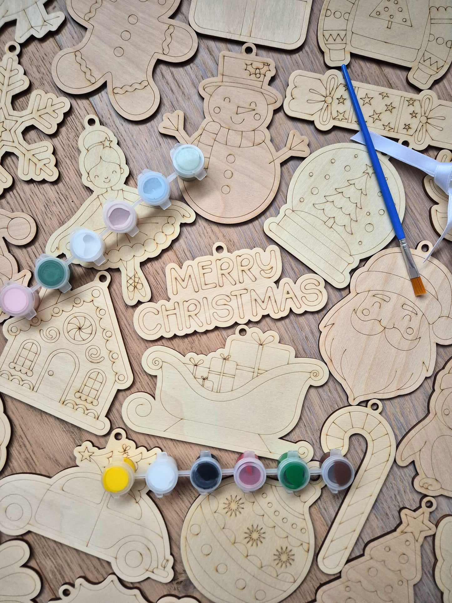 Additional Wooden Shapes for the Paint Your Own Christmas Ornament Kits