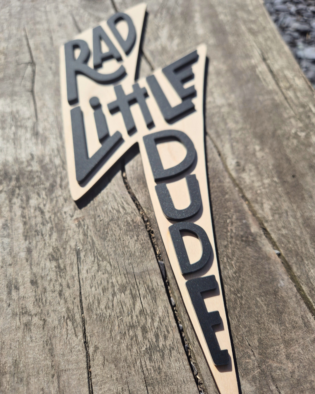 Rad Little Dude Wall Sign - Wooden and Acrylic Bedroom Decor