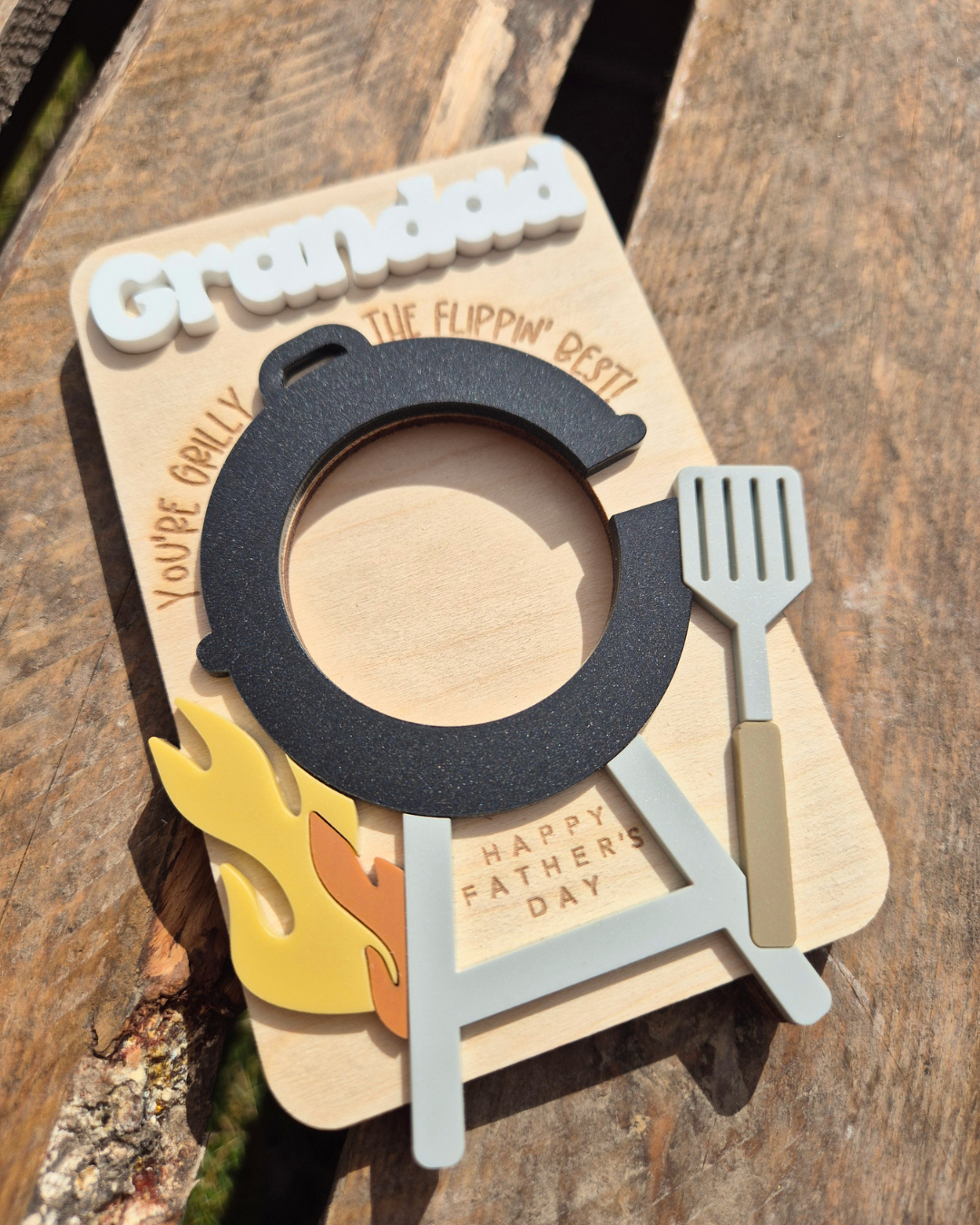 BBQ Grill Photo Magnet - Personalised Father's Day Gift