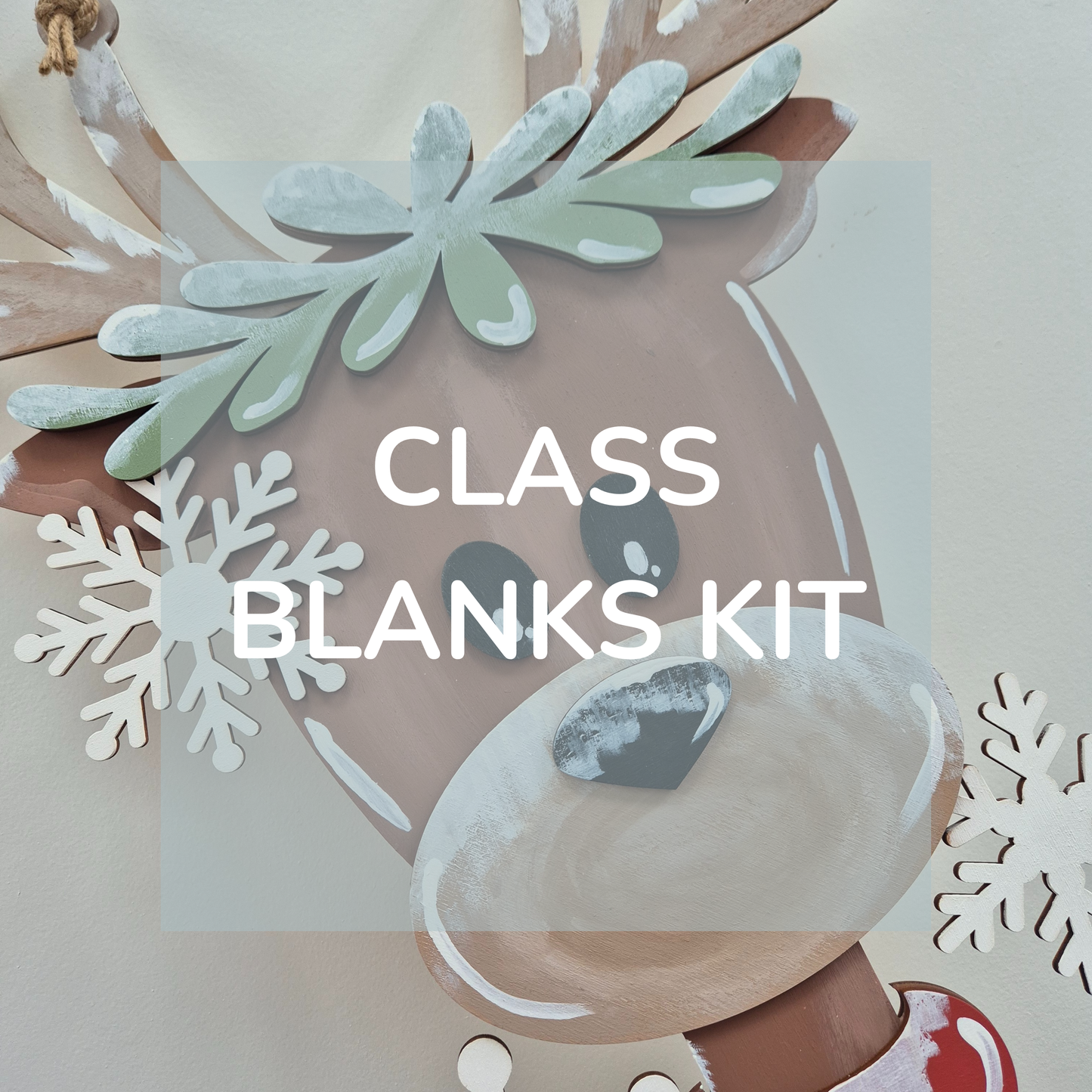 Christmas Reindeer Door Hanger Blanks Kit