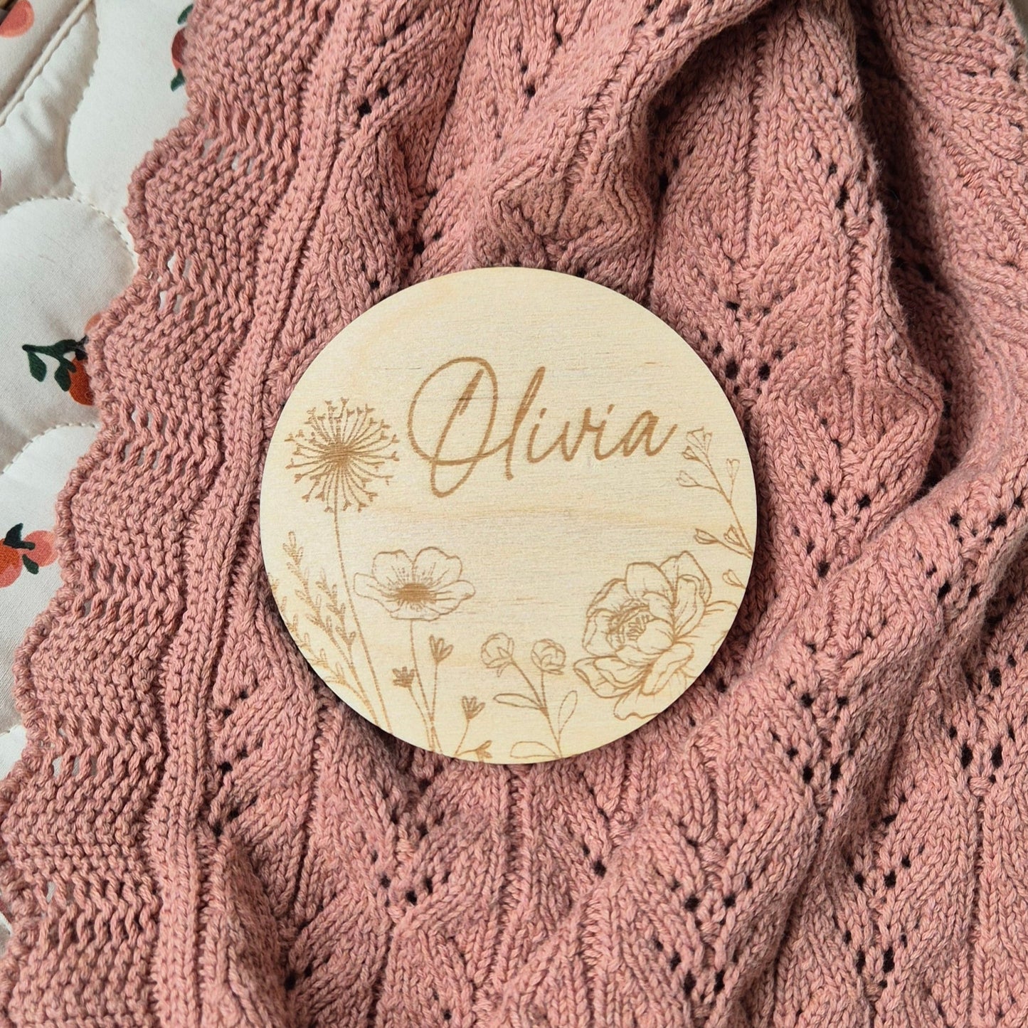 Floral Baby Monthly Milestone Discs