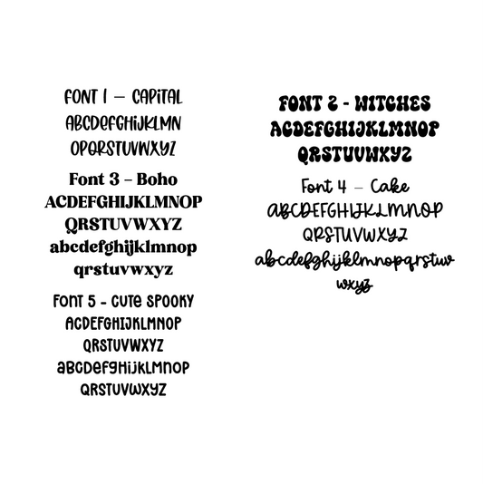 Personalised Bat and Fairy Ghost Name Tags | Boo Basket Acrylic Halloween Decoration