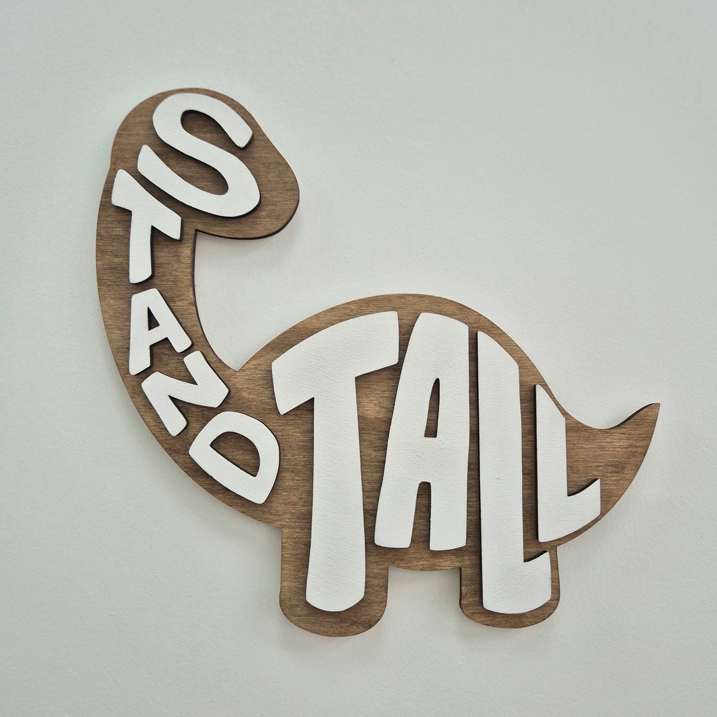 'Stand Tall' DinoRAWR Wall Sign – Bold Dinosaur Room Decor
