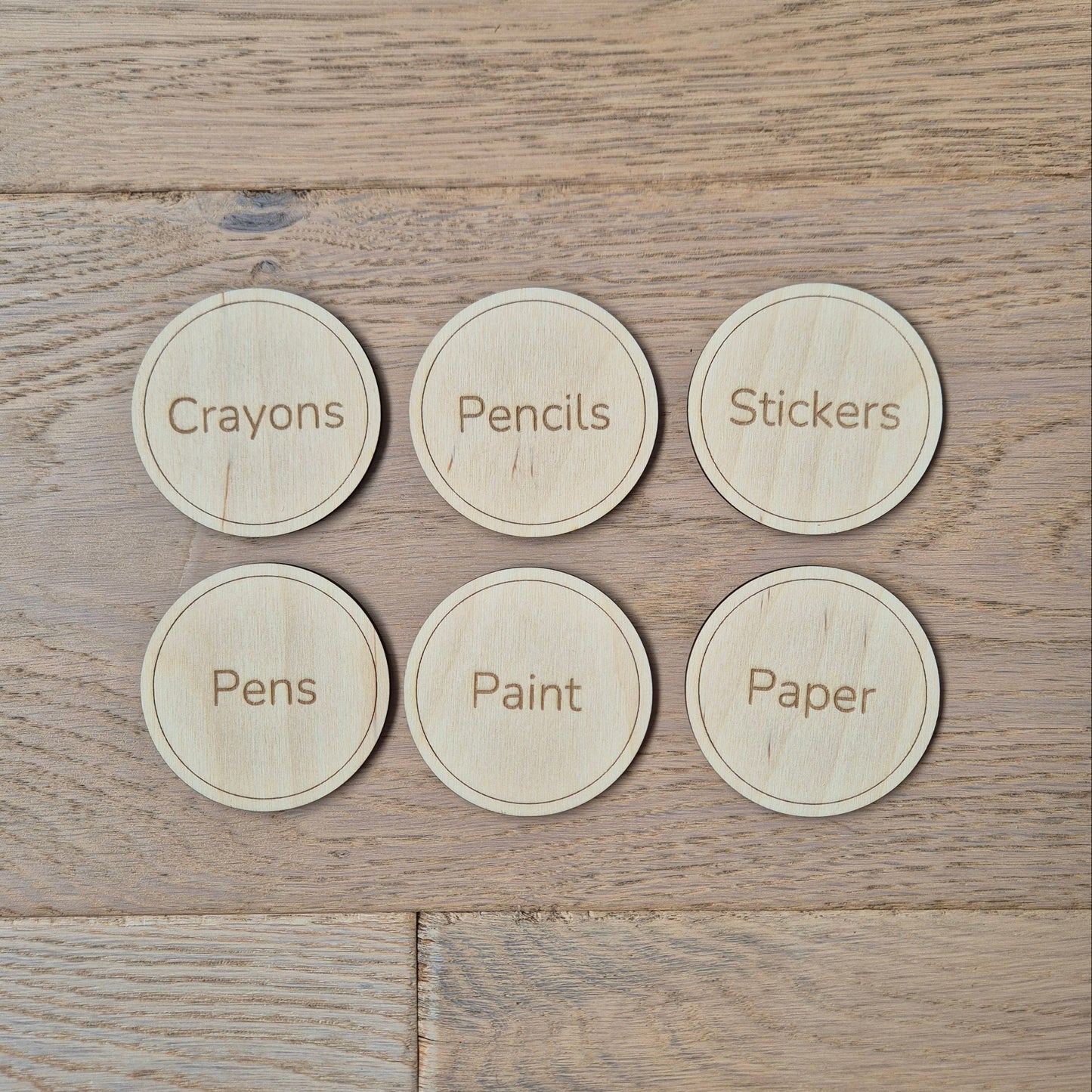 Storage Labels - Engraved Circle