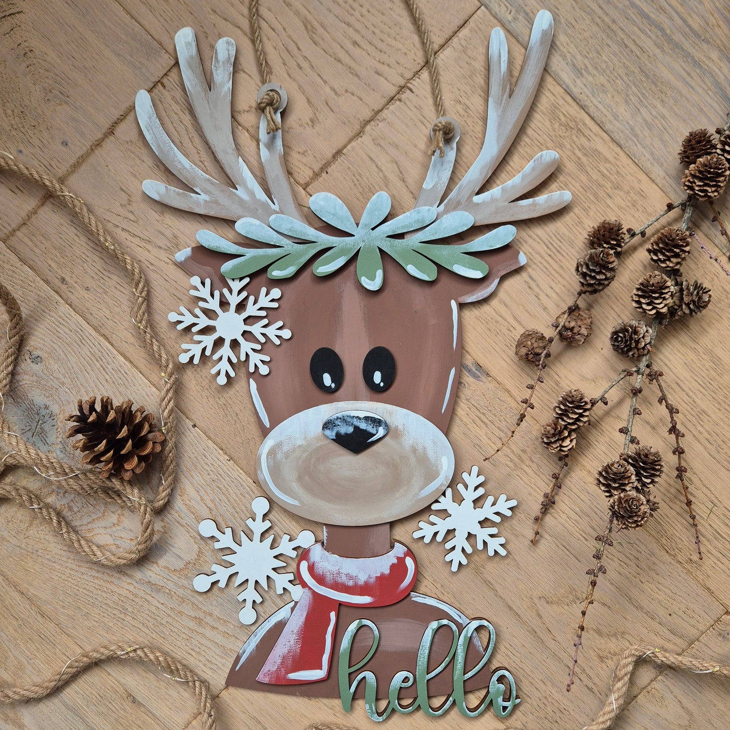 Christmas Reindeer Door Hanger Blanks Kit
