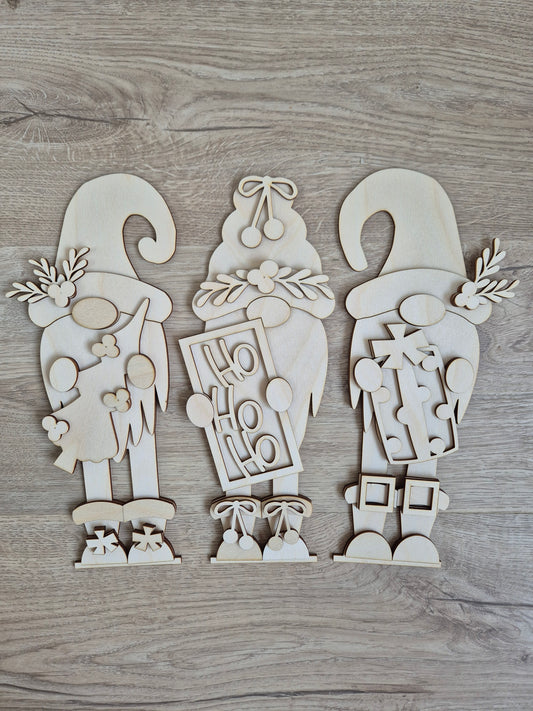 Ho Ho Ho Gnomes Shelf Sitter Blanks Kit