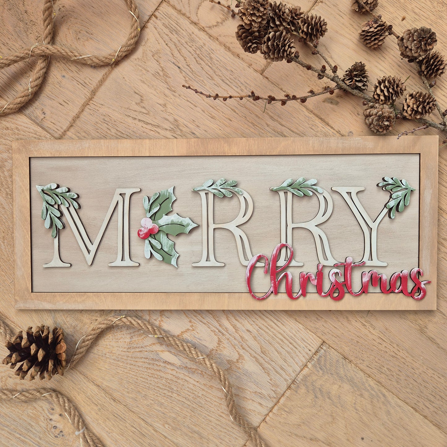 Merry Christmas Wooden Sign - December 6th 2025 1-4pm