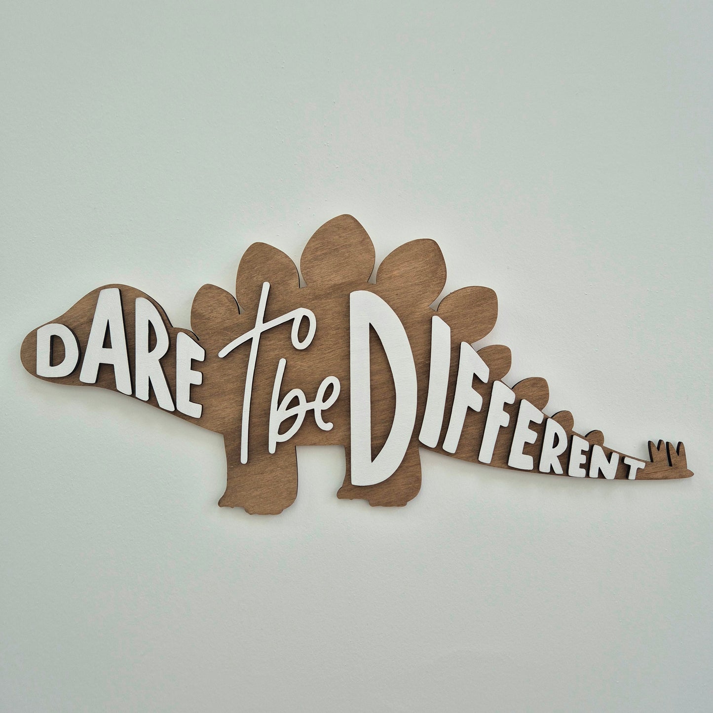 'Dare to be Different' DinoRAWR Wall Sign – Bold Dinosaur Room Decor