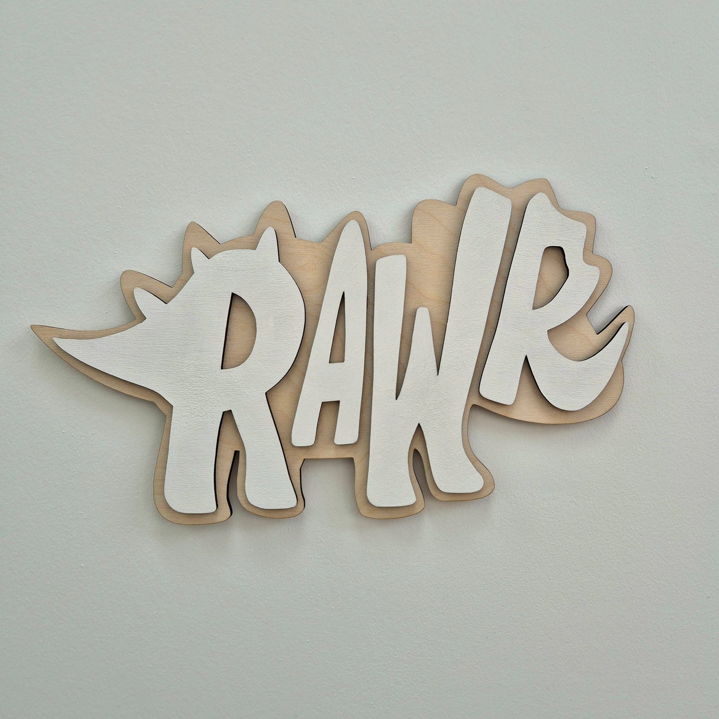 'Rawr' DinoRAWR Wall Sign – Bold Dinosaur Room Decor