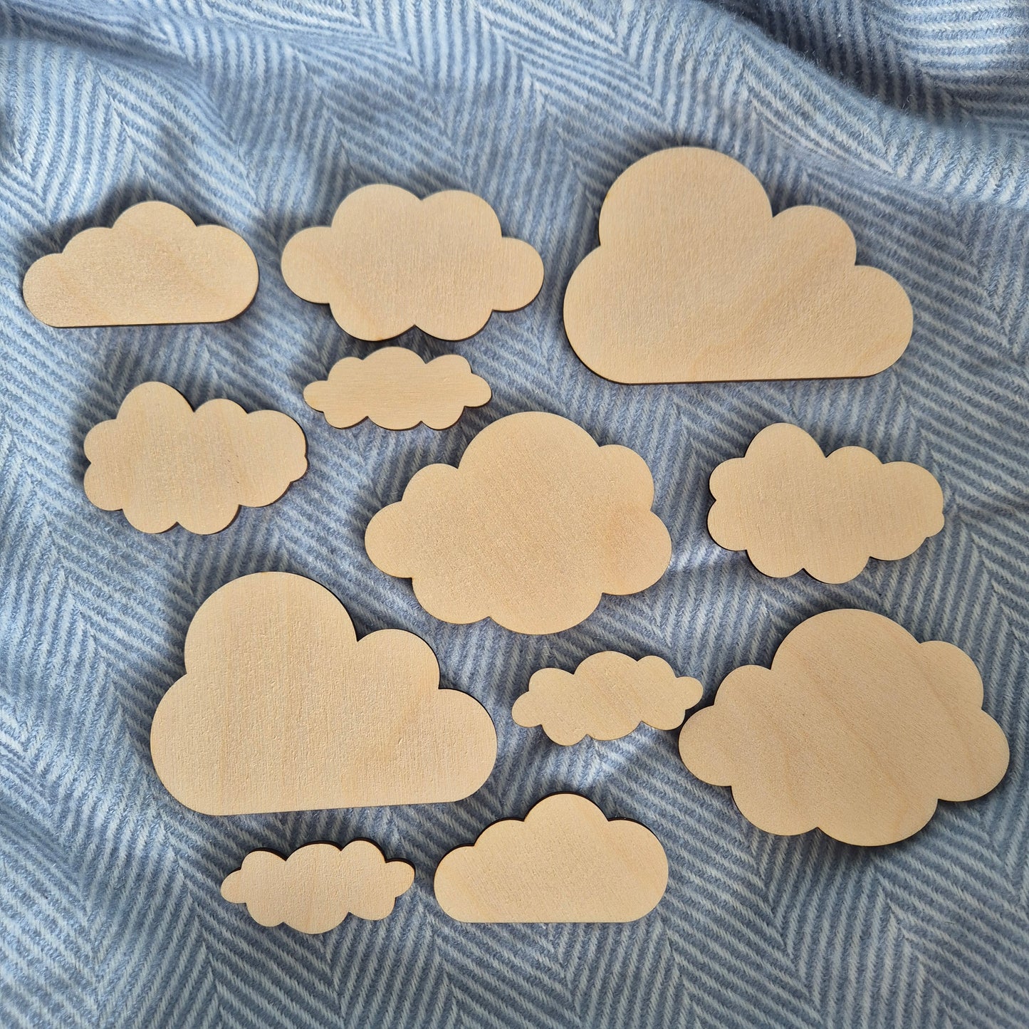 Wooden Cloud Wall Shapes - Nursery Decor