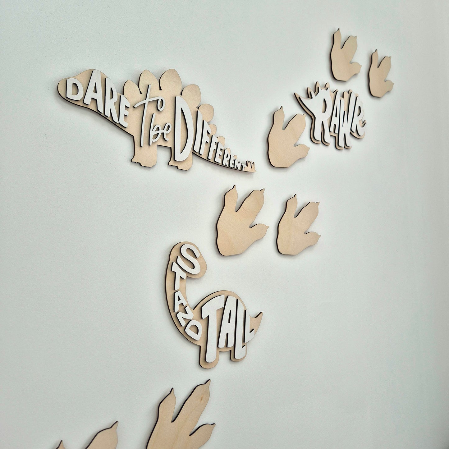 'Dare to be Different' DinoRAWR Wall Sign – Bold Dinosaur Room Decor