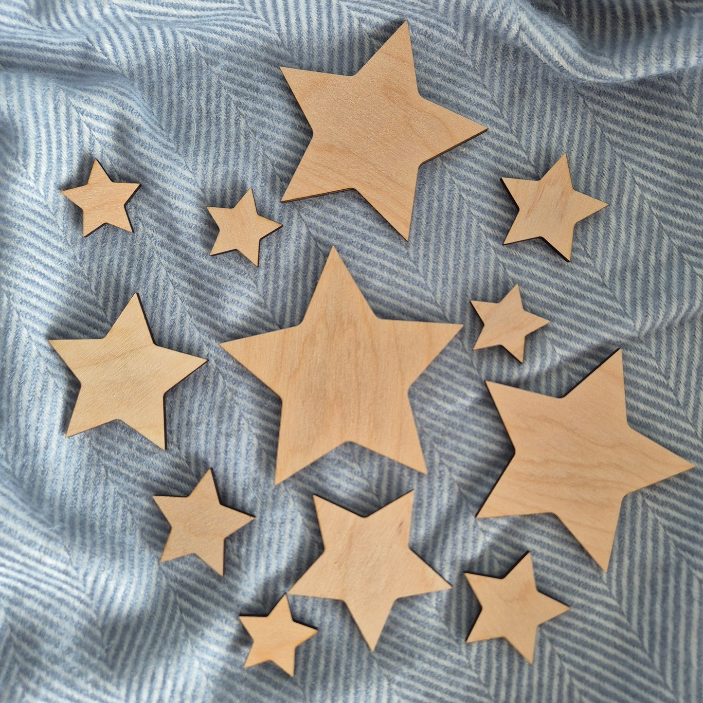 Wooden Stars Wall Shapes - Nursery Decor