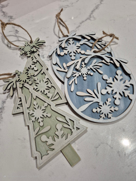 Paint and Sip Party - Snowflake Tree Ornaments - November 28th 2025 6pm-8pm