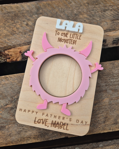 Little Monster Photo Magnet - Personalised Father's Day Gift