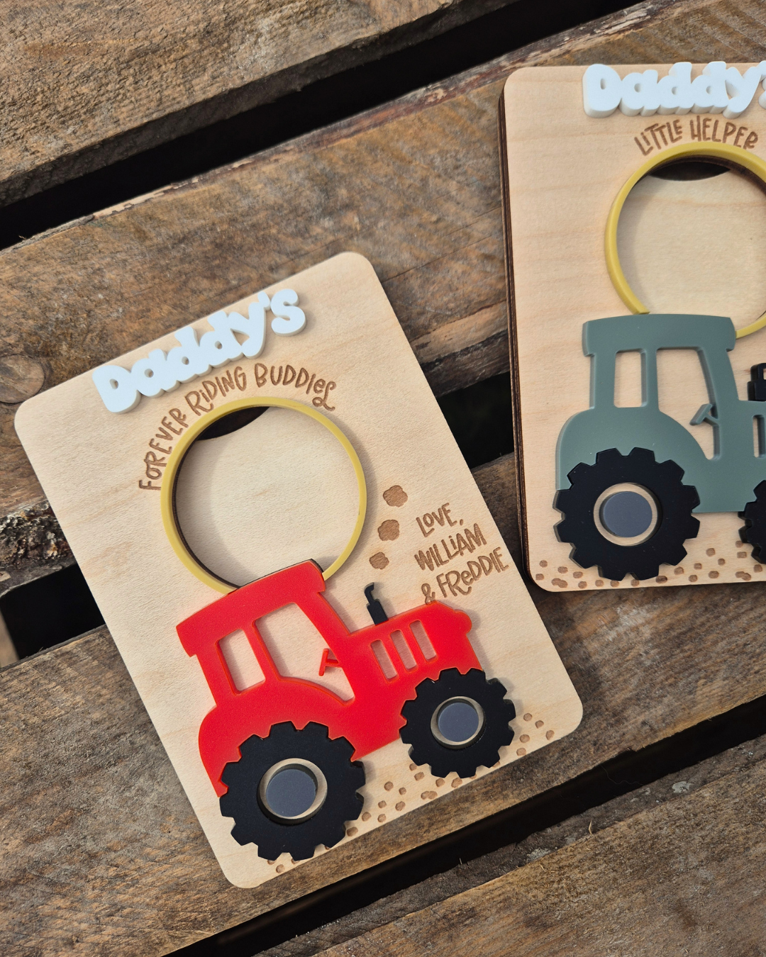 Tractor 'Forever Riding Buddy' Photo Magnet - Personalised Father's Day Gift