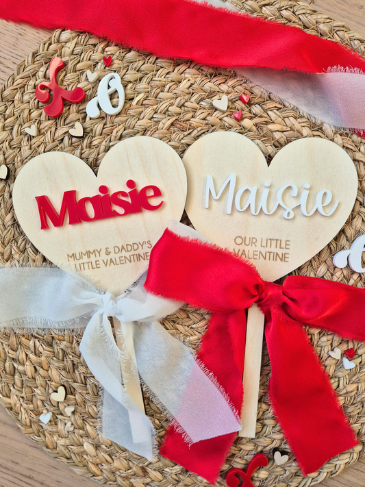 Valentine's Heart Shaped Wand - Personalised Photo Prop