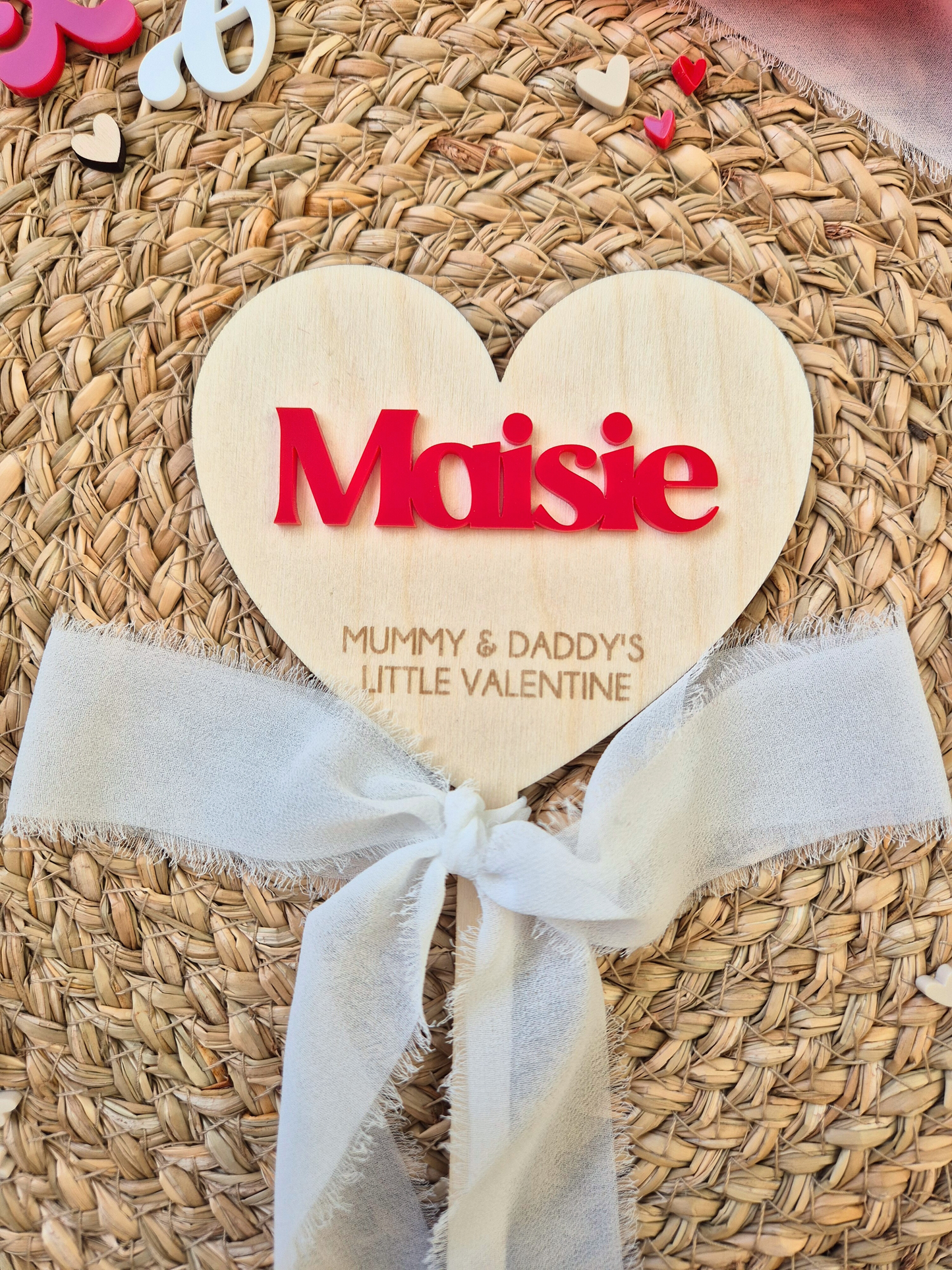 Valentine's Heart Shaped Wand - Personalised Photo Prop