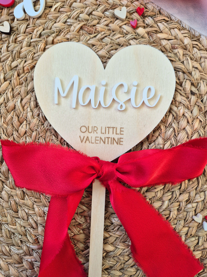 Valentine's Heart Shaped Wand - Personalised Photo Prop