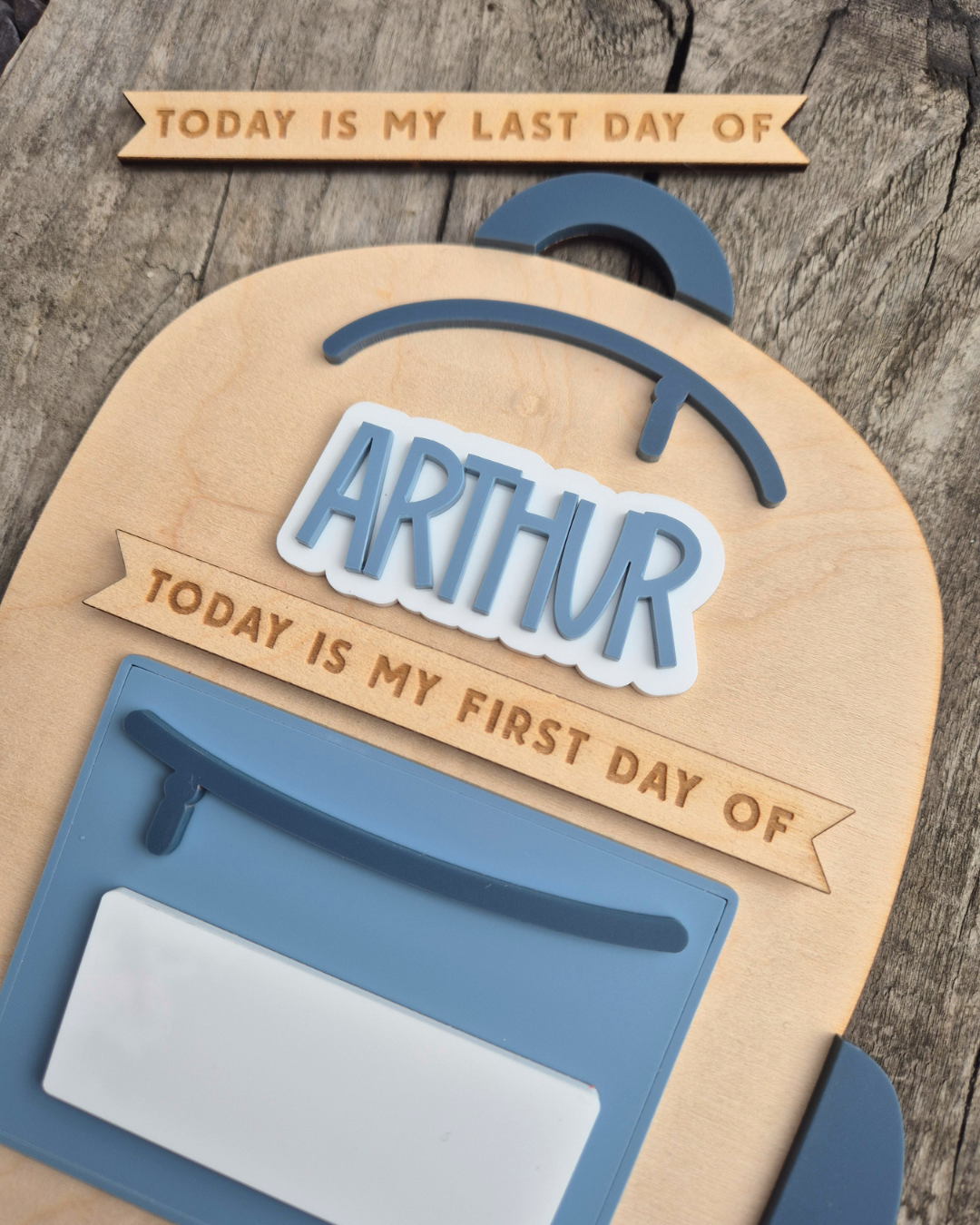 School Bag Mini First and Last Day of School Sign - Personalised Backpack Theme Photo Prop