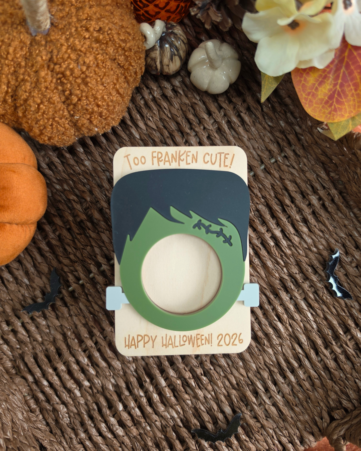 Too Franken Cute Photo Frame - Personalised Seasonal Fridge Magnet Gift