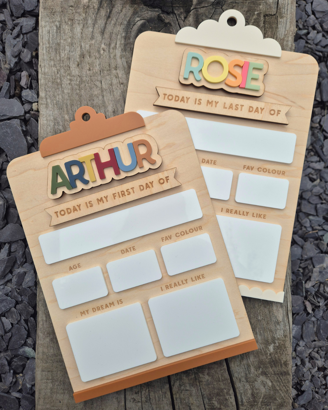 Clipboard Back to School Interchangeable Sign - Personalised First and Last Day of School Board