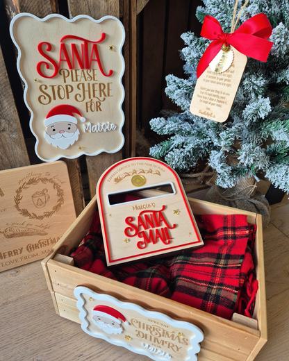 Santa Mail Box - Personalised Wooden and Acrylic Christmas Decoration