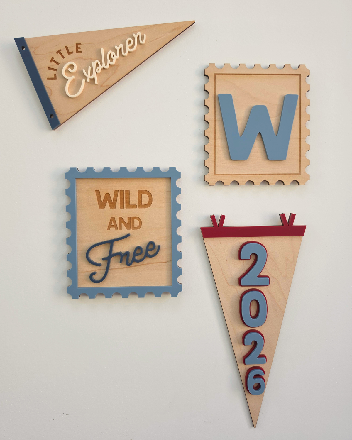 Wilderness Explorer Pennant Flags - Wooden and Acrylic Signs