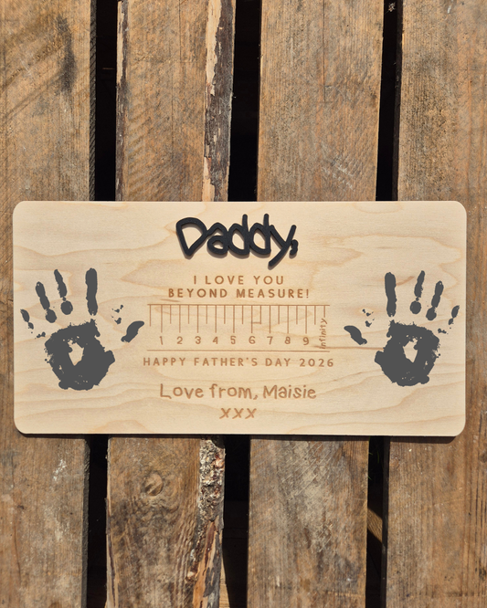 I Love You Beyond Measure Handprint Plaque - Father's Day Gift