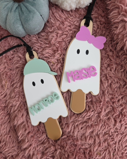 Ice Scream Boo Bag Tag
