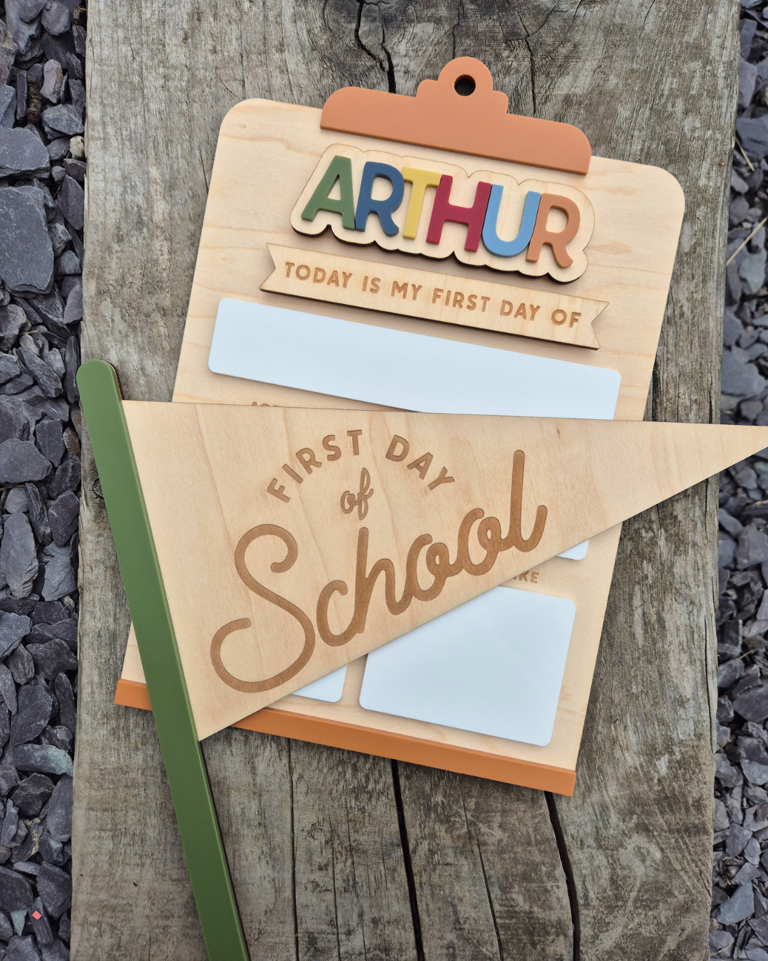 Clipboard Back to School Interchangeable Sign - Personalised First and Last Day of School Board
