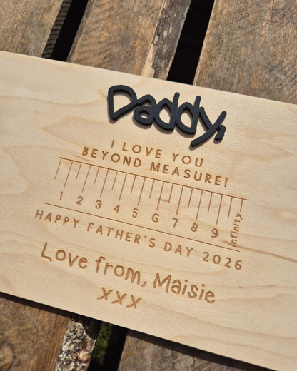 I Love You Beyond Measure Handprint Plaque - Father's Day Gift