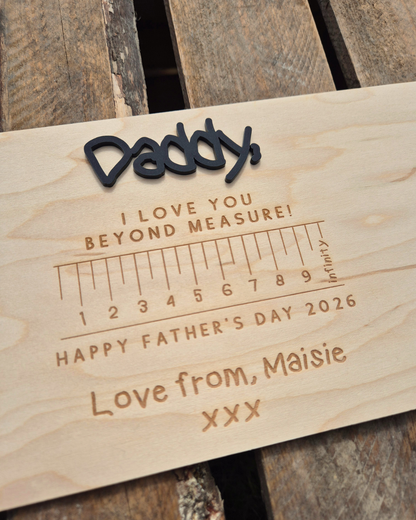 I Love You Beyond Measure Handprint Plaque - Father's Day Gift