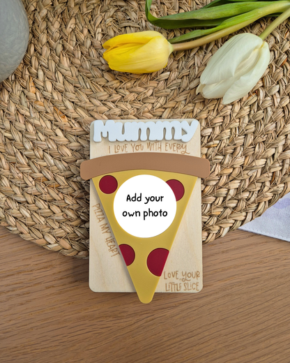 Personalised Funny Pizza Photo Magnet - Wooden and Acrylic Mother's Day and Father's Day Gift