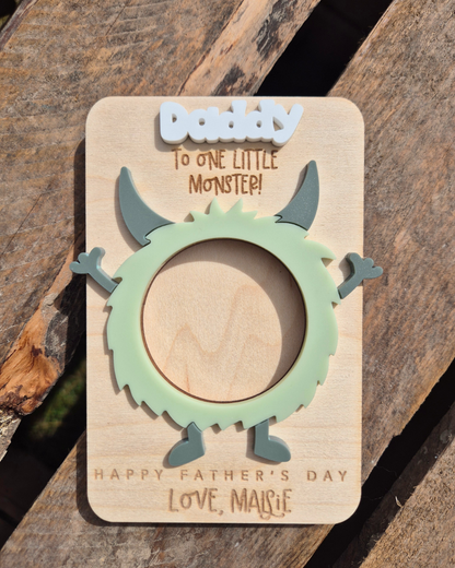 Little Monster Photo Magnet - Personalised Father's Day Gift