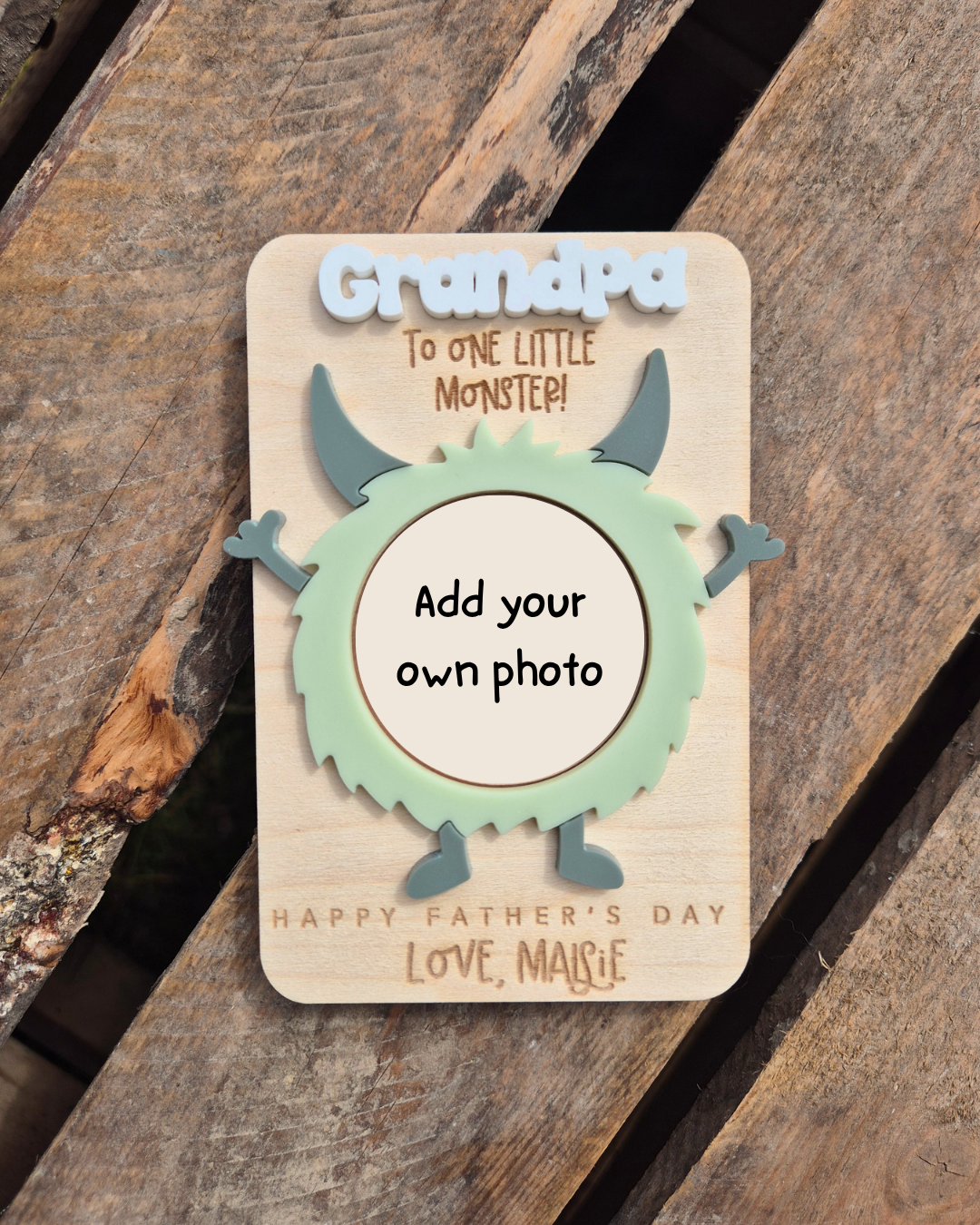 Little Monster Photo Magnet - Personalised Father's Day Gift