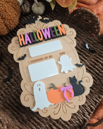 Heirloom Frame Halloween Costume Mini Board - Dry-Erase Memory Board