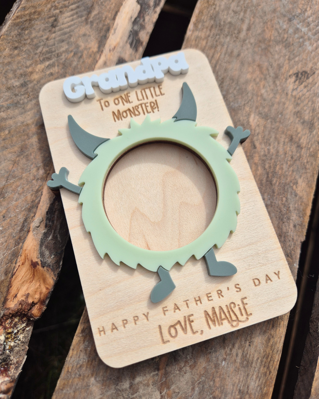 Little Monster Photo Magnet - Personalised Father's Day Gift