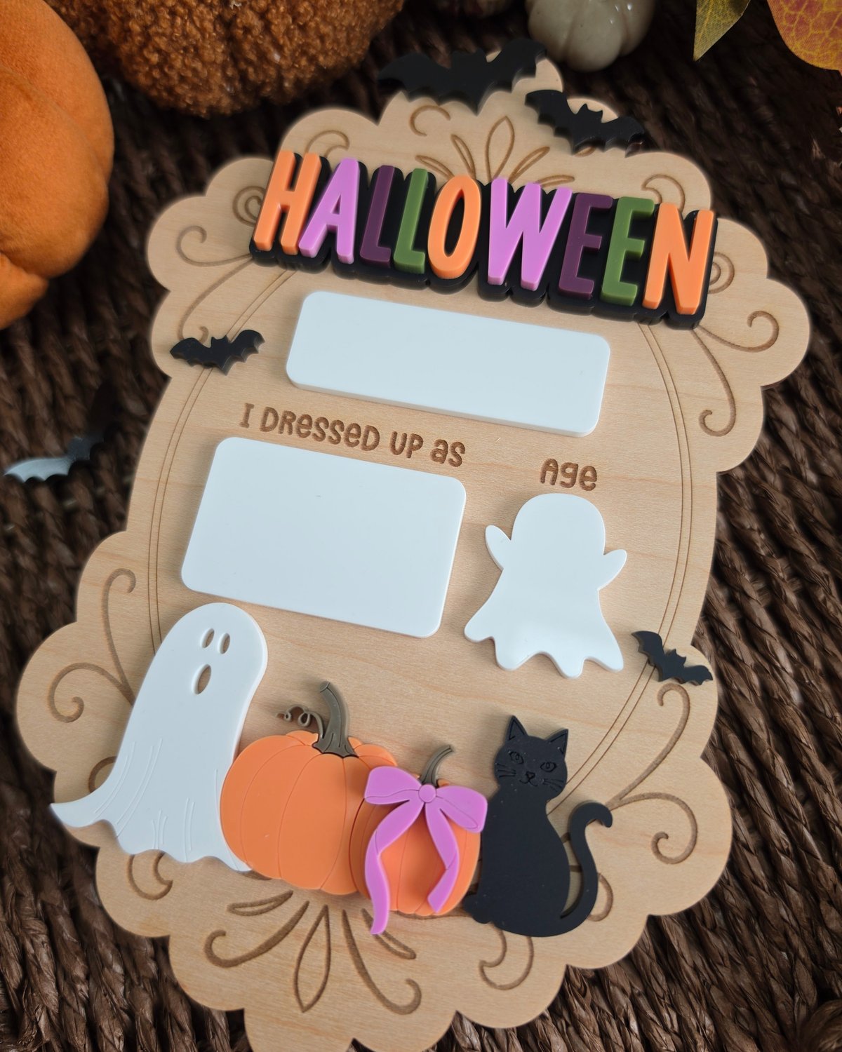 Heirloom Frame Halloween Costume Mini Board - Dry-Erase Memory Board