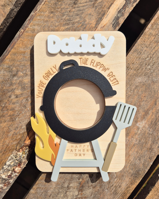 BBQ Grill Photo Magnet - Personalised Father's Day Gift