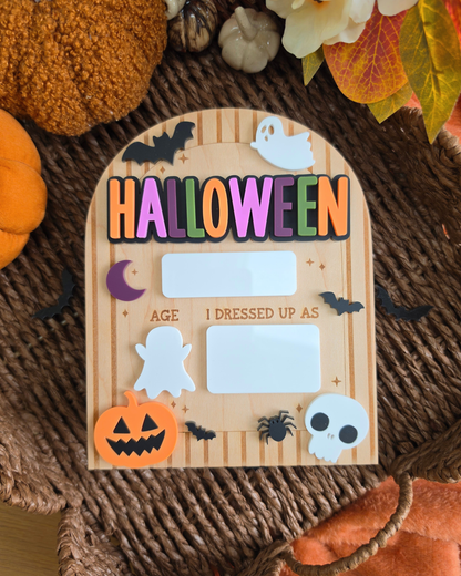 Spooky Wallpaper Halloween Costume Mini Board - Dry-Erase Memory Board