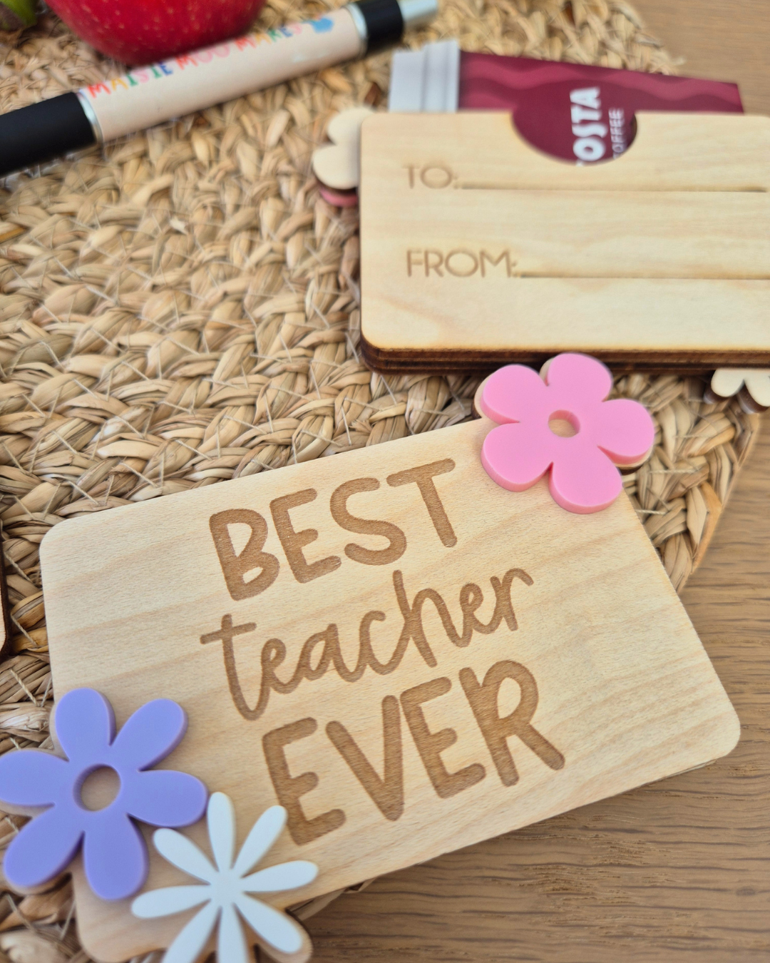 Teacher Gift Card Holders - Colourful End of Term Customised Gift