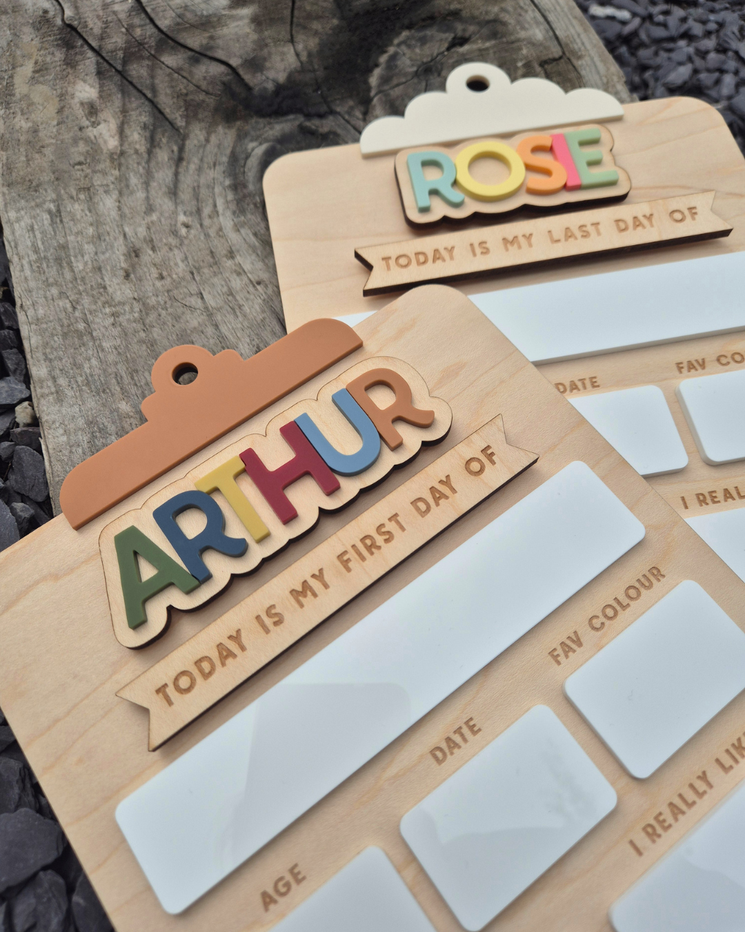 Clipboard Back to School Interchangeable Sign - Personalised First and Last Day of School Board