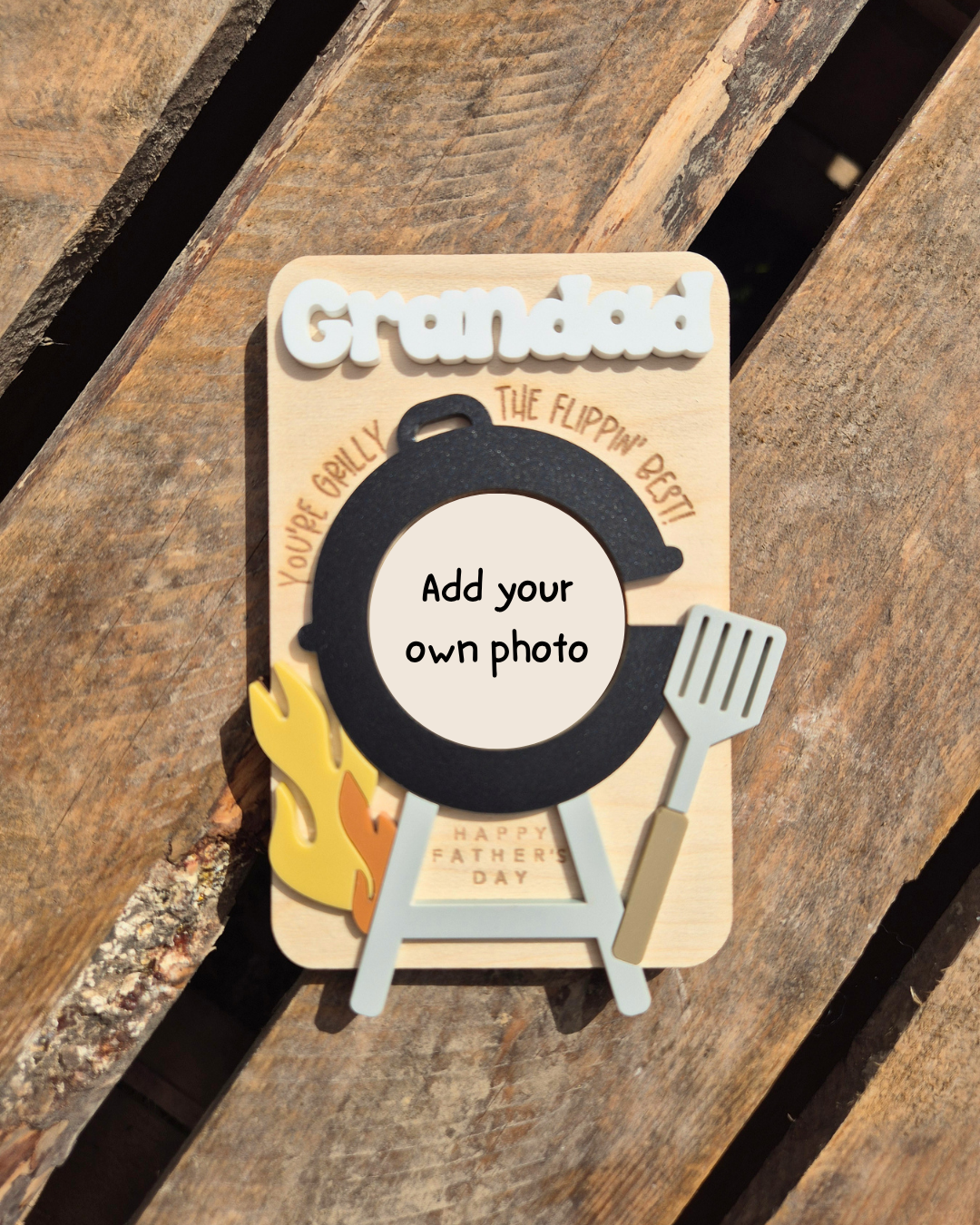 BBQ Grill Photo Magnet - Personalised Father's Day Gift