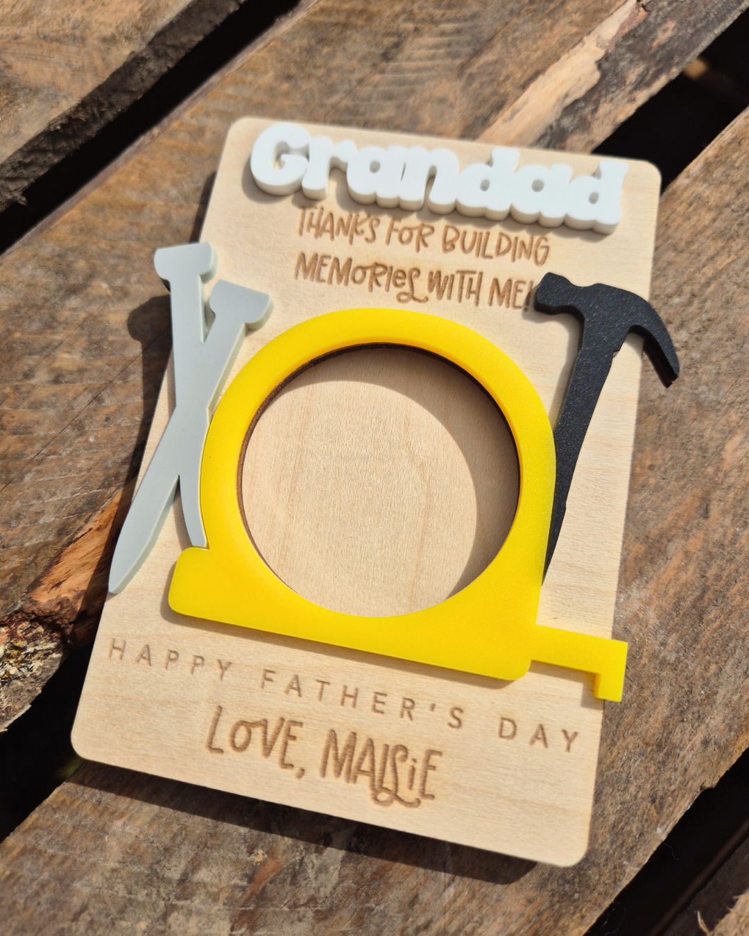 Tools Photo Magnet - Personalised Father's Day Gift