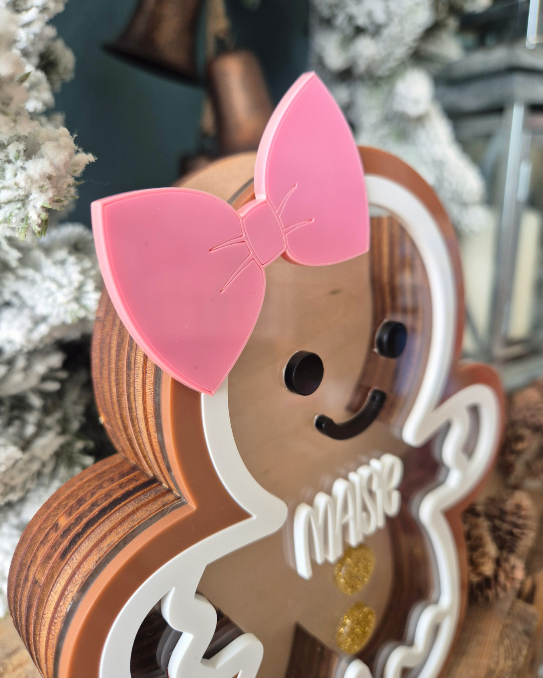 Personalised Gingerbread Christmas Chocolate Box - Seasonal Crate Box Filler