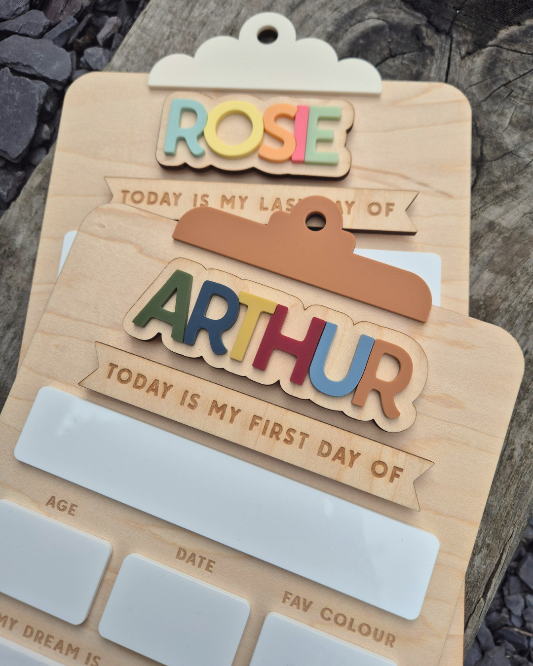 Clipboard Back to School Interchangeable Sign - Personalised First and Last Day of School Board