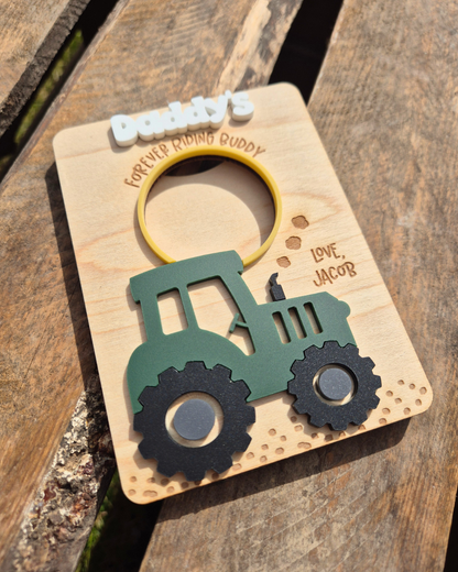 Tractor 'Forever Riding Buddy' Photo Magnet - Personalised Father's Day Gift