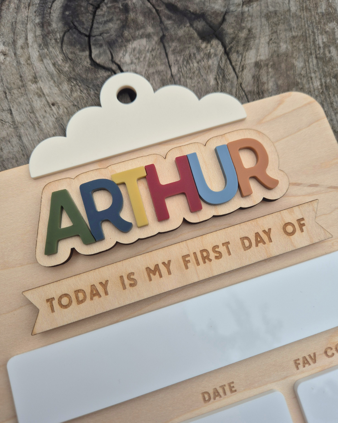 Clipboard Back to School Interchangeable Sign - Personalised First and Last Day of School Board