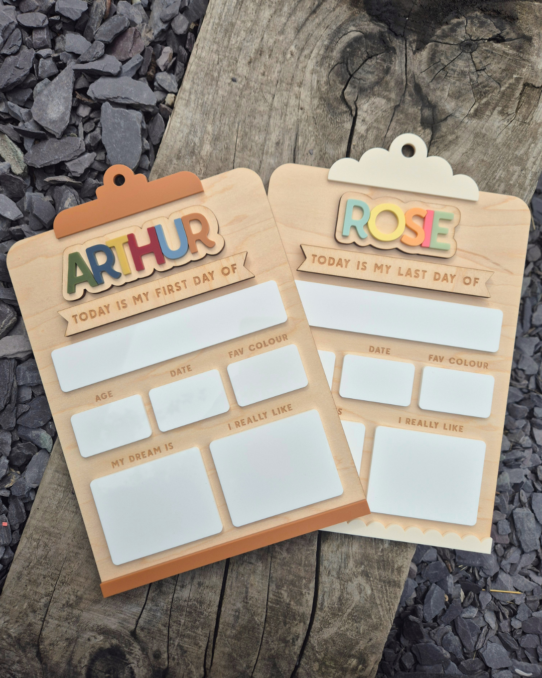 Clipboard Back to School Interchangeable Sign - Personalised First and Last Day of School Board