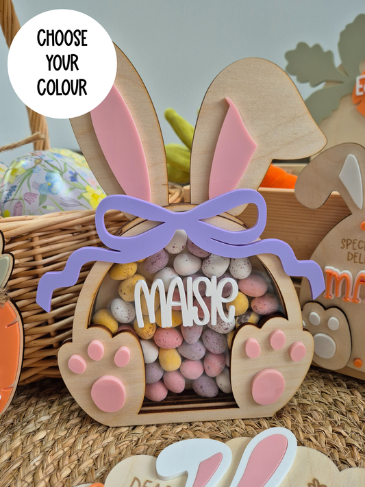 Easter Bunny Chocolate Box - Personalised Wooden and Acrylic Decoration